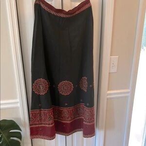 Elegant Black and Red Women's Skirt